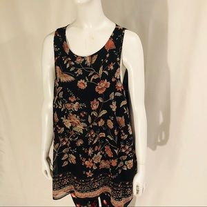 Sleeveless A-line Scarf Print Dress